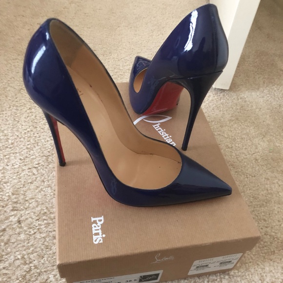 Christian Louboutin Shoes - Navy So Kate Patent Pumps